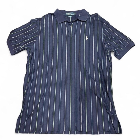 Polo Ralph Lauren Other - Vintage Polo by Ralph Lauren Men's Blue Striped Polo Shirt